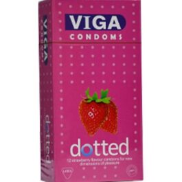 VIGA CONDOM DOTTED STRAWBERRY 3S