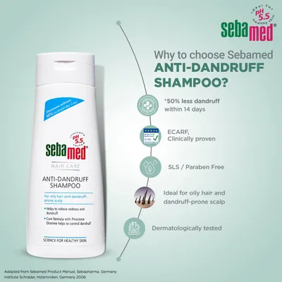 SEBAMED ANTI-DANDRUFF SHAMPOO 200ML - Image 3