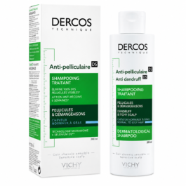 VICHY DERCOSE ANTI DANDRUFF SHAMPOO NORMAL TO OILY HAIR 200ML