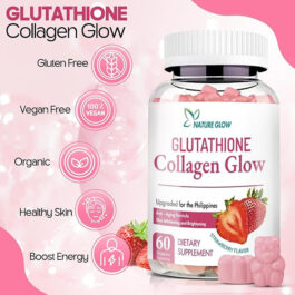 NATUREGLOW GLUTATHIONE STRAWBERRY GUMMIES 60S