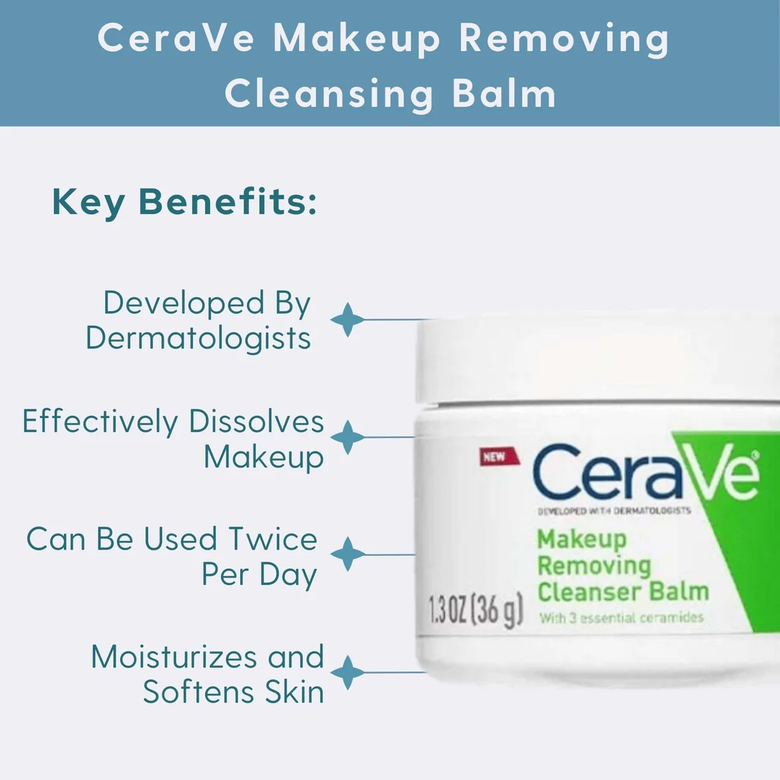 CERAVE MAKEUP REMOVING CLEANSER BALM 36G - Image 4