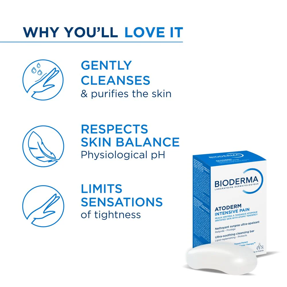 BIODERMA ATODERM INTENSIVE PAIN CLEANSING BAR 150G - Image 2