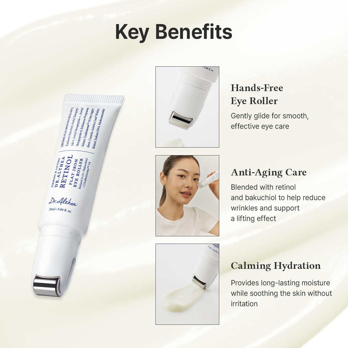 DR ALTHEA RETINOL FLAT IRON EYE ROLLER 25ML - Image 4