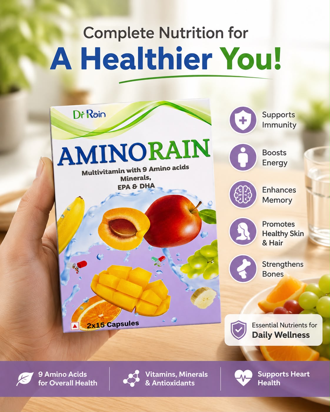 AMINORAIN MULTIVITAMIN CAPSULES 2*15 - Image 2