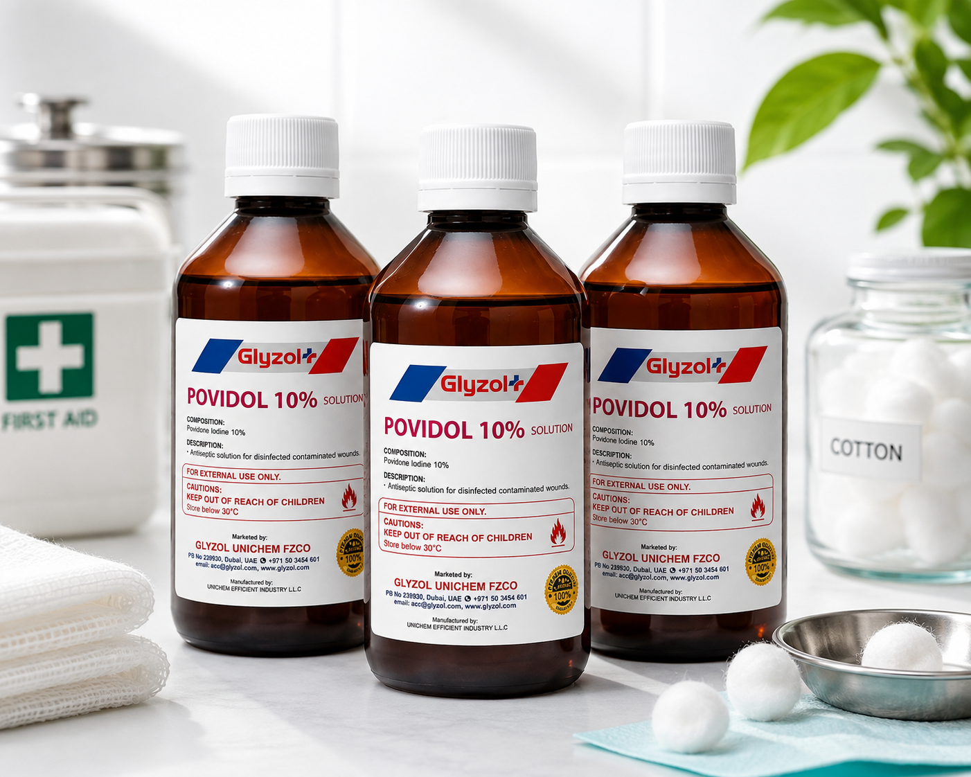 GLYZOL POVIDOL 10% OFFER PACK - PACK OF 3 - Image 2