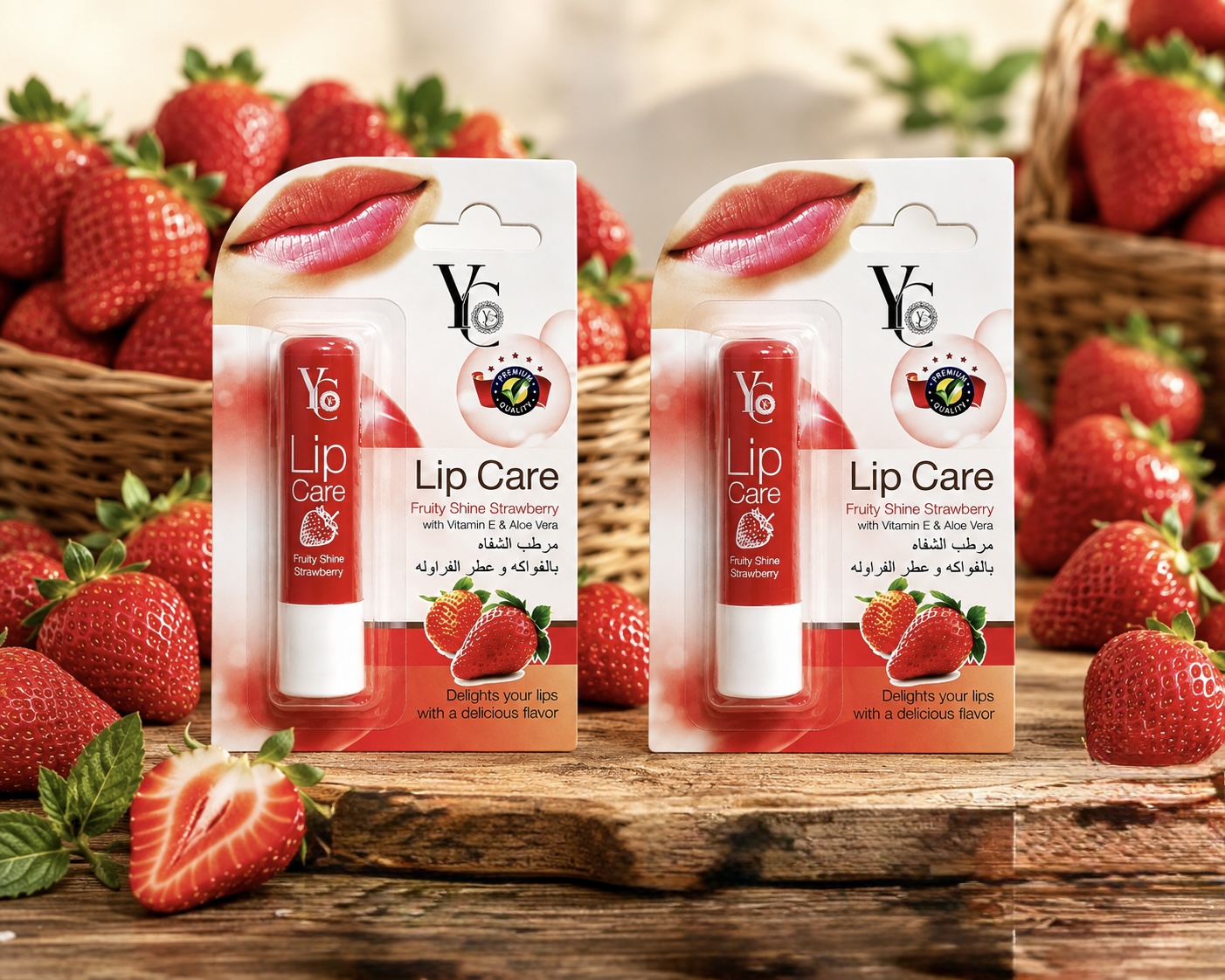 YC LIP BALM 3.8G OFFER PACK -PACK OF 2 STRAWBERRY - Image 2