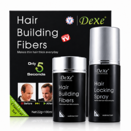 DEXE HAIR BUILD FIBER+SPRAY BLACK 22g+100ML