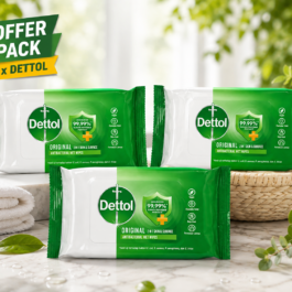 DETOL ANTIBACTERIAL WET WIPES OFFER PACK -PACK OF 3