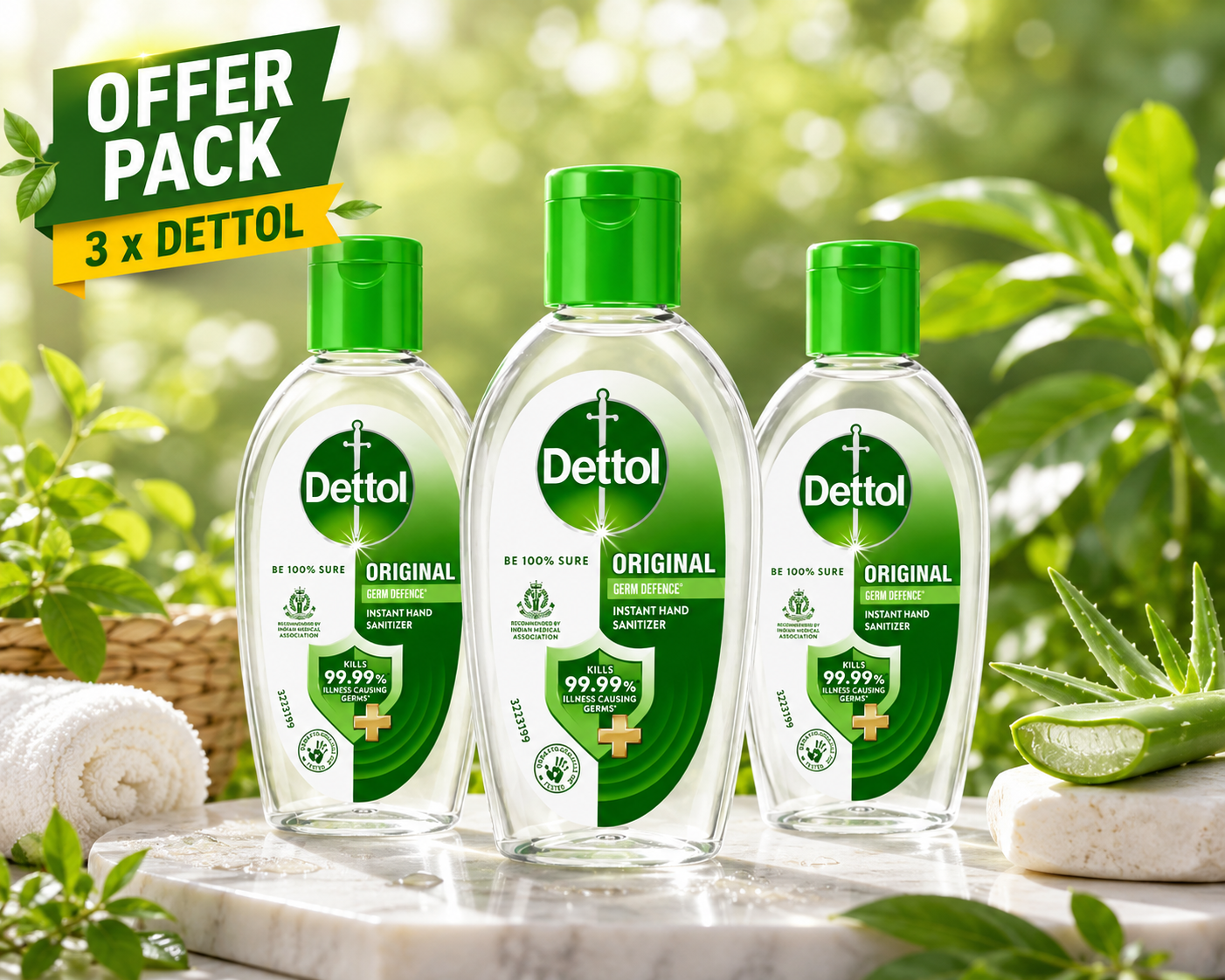 DETTOL HAND SANITIZER 47ML OFFER PACK -PACK OF 6 - Image 2