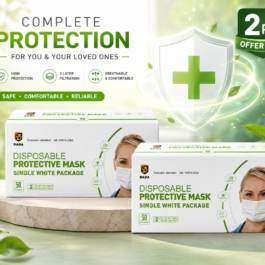 DADA PROTECTIVE MASK 50S SINGLE WHITE OFFER PACK -PACK OF 2