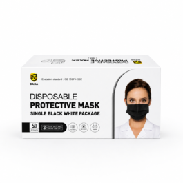DADA PROTECTIVE MASK 50S SINGLE BLACK&WHITE OFFERE PACK-PACK OF 2